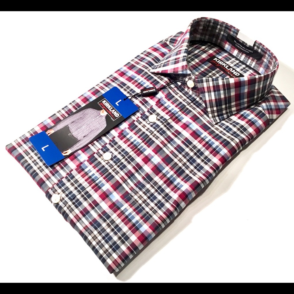 NWT KIRKLAND SIGNATURE MEN COMFORT FIT DRESS SHIRT